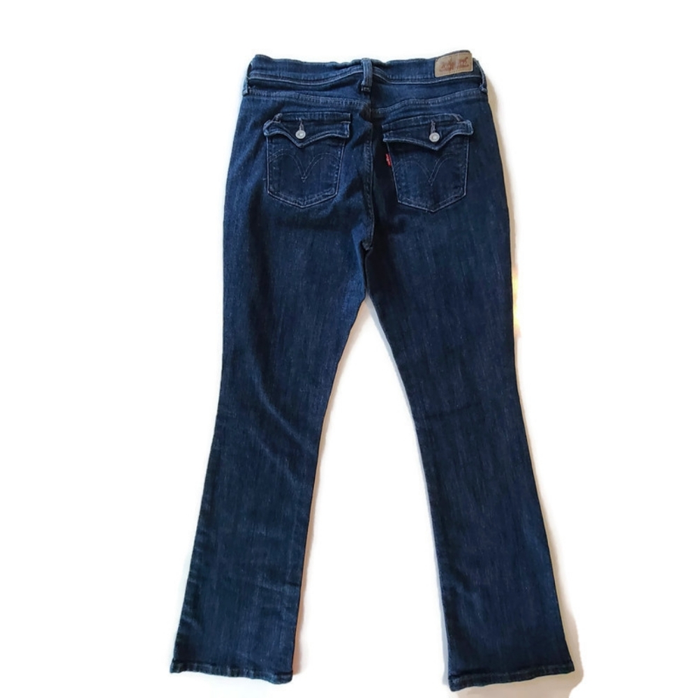 *SOLD* Levi's 515 Mid Rise Bootcut Jeans Dark Denim Women's Size 4M 27x32 - Picture 2 of 9